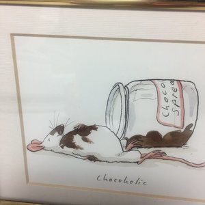 Vintage Art Reproduction of Chocoholic Mouse